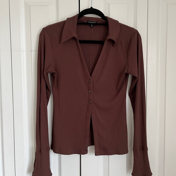 Dynamite Brown Blouse - Picture 1 of 3